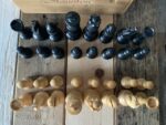 Chess set Staunton type K78 wood in box 1960 France - Image 5