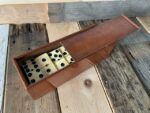 Double 6 Domino ebony Ivory set handmade in box 1900 Holland - Image 7