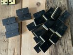 Double 6 Domino ebony Ivory set handmade in box 1900 Holland - Image 4