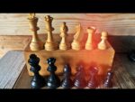 Chess set Staunton type K78 wood in box 1960 France