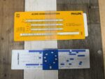 2x ALRO slide rule charts Philips Audio communications Miniwatt 1960 Holland