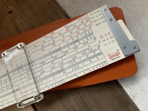 Keuffel Esser 68 1130 Deci-Lon 5 pocket slide rule case 1970 USA - Image 4