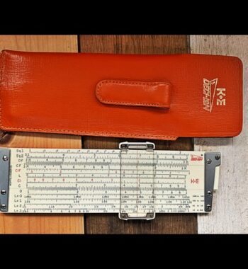 Keuffel Esser 68 1130 Deci-Lon 5 pocket slide rule case 1970 USA