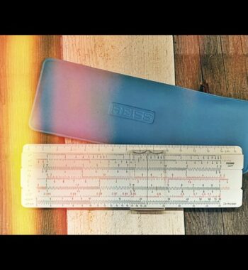 Reiss Darmstadt pocket slide rule sleeve 1970 Eastern Germany