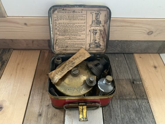 Primus 96 complete small camping stove in tin complete 1952 Sweden