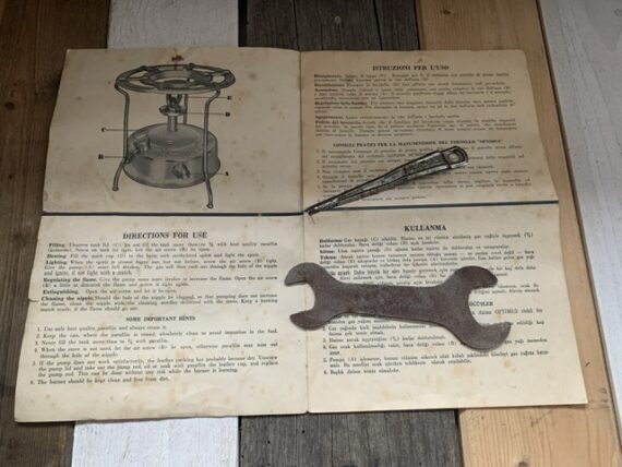 Optimus 00 small brass camping Stove box 1950 Sweden - Image 9