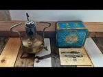 Optimus 00 small brass camping Stove box 1950 Sweden
