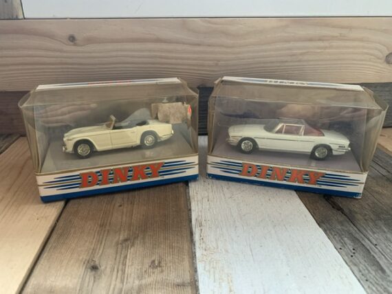 2x Dinky Matchbox DY-20 Triumph DY-28 Stag box 1980's China