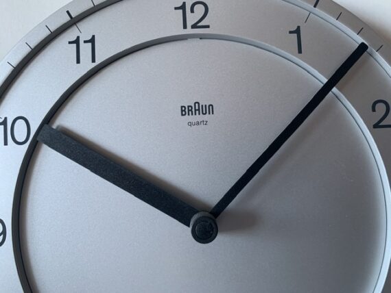 Braun 4861 ABW31 silver quartz clock Millennium edition 2000 Germany