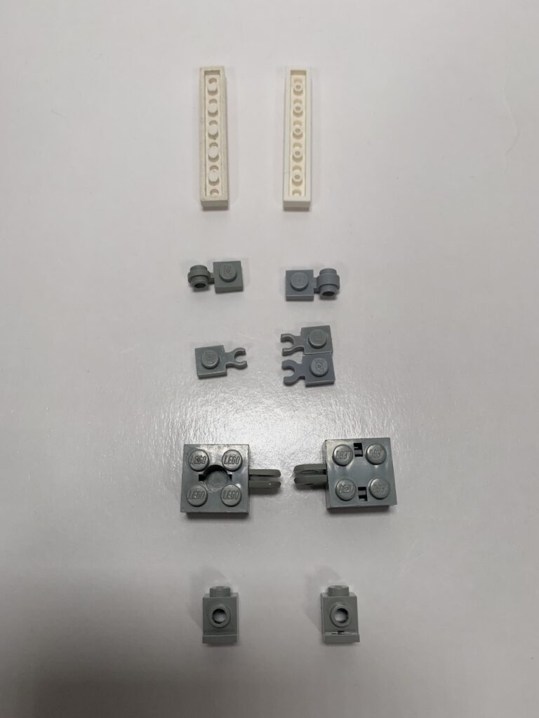 Lego elements with their redesigned counterparts 