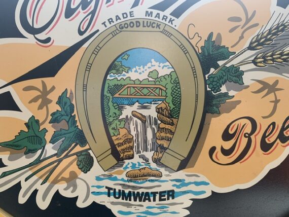 Olympia Tumwater beer serving waiter tray 1981 USA