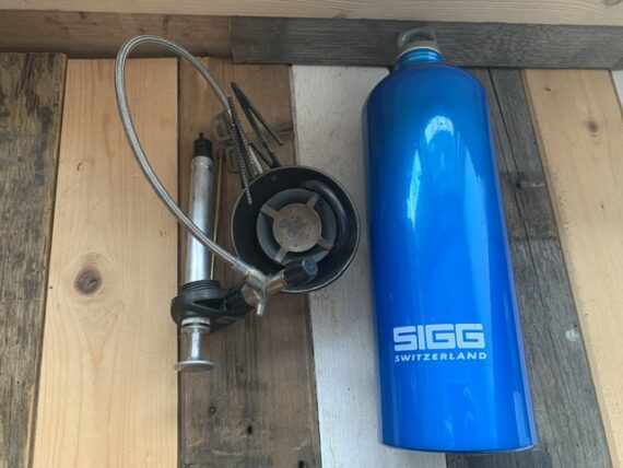 Primus Himalaya VariFuel travel stove Sigg bottle Ergopump 2000's Sweden