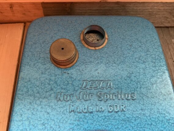 DESCA blue original camping stove 1970 Eastern Germany