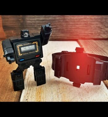 Robot Watch transformer complete with strap clone 1980 Taiwan