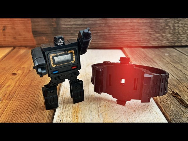 Robot Watch transformer complete with strap clone 1980 Taiwan