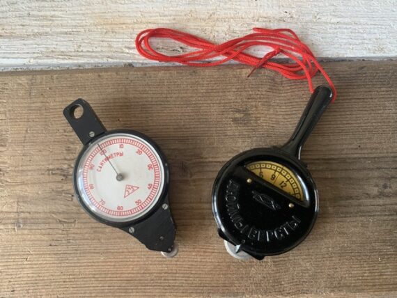 2x Map measuring wheel bakelite aluminum man tool 1960 USSR - Image 5