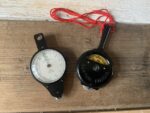 2x Map measuring wheel bakelite aluminum man tool 1960 USSR