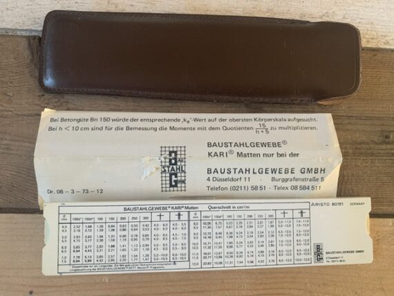 Aristo 80151 BG Concrete pocket slide rule case 1960 Germany - Image 8