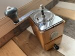 Armin Trösser shaped wooden coffee grinder 1960 Germany