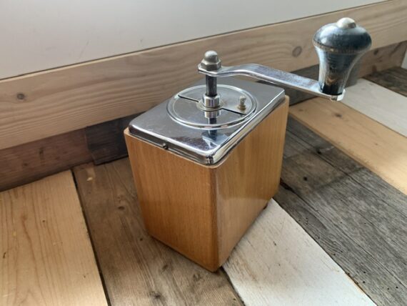 Armin Trösser shaped wooden coffee grinder 1960 Germany - Image 3