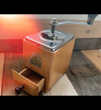 Armin Trösser shaped wooden coffee grinder 1960 Germany