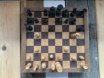 Chess checkers backgammon board game box set 1930 Netherlands - Image 5