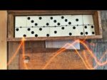 Double 6 Domino white bakelite set handmade in box 1950 Holland