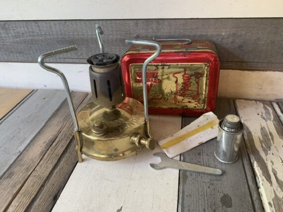 Standard 296 brass camping Stove complete set box 1970 Germany - Image 4