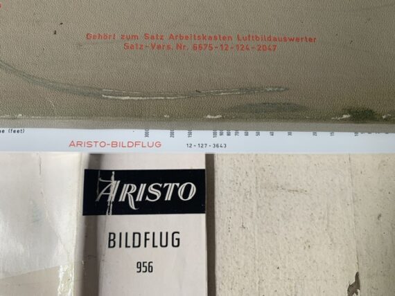 Aristo 0956 Bildflug military airplane Photo slide rule 1970 Germany