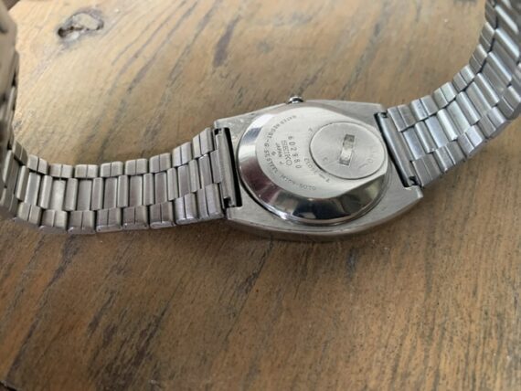 Seiko M159-5010 Quartz LCD chronograph white steel 1976 Japan - Image 7