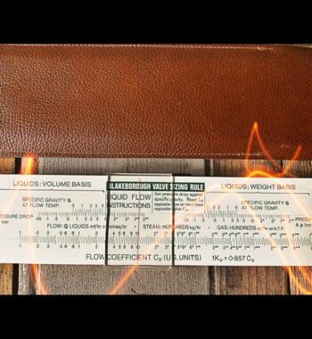 Blundell Blakeborough P3695 valve sizing pockets slide rule 1960 England