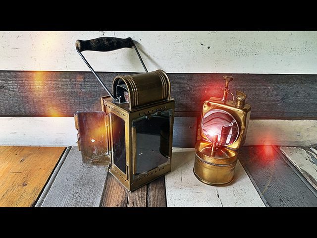 Brass carbide signal lantern Smink 1930 Holland