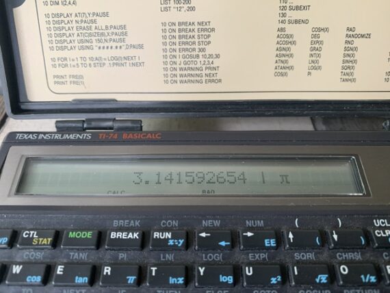 Texas Instruments TI-74 Basicalc calculator computer 1985 Taiwan USA - Image 6