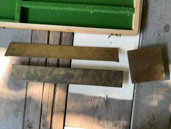 R.Reiss rectangular protractor survey map scale rules set in box 1925 Germany - Image 8