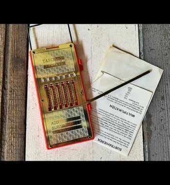 Tachenrechner Addiator calculator tool pen manual 1960 Germany