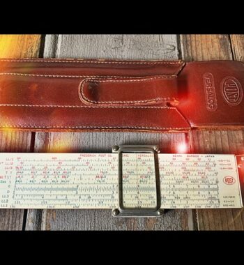 Post Hemmi pocket slide rule 1461 Versalog green cos sleeve 1960 Japan USA
