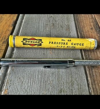 Dunlop 6A classic car tire pressure gauge straight tool tube 1960 England