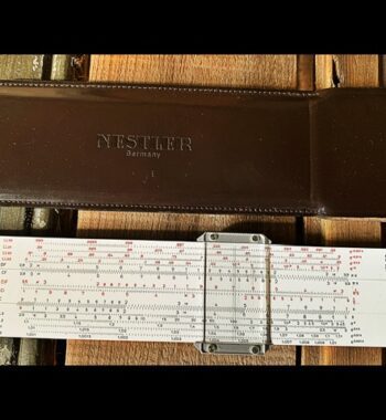 Nestler 0130 Multimath-Duplex pocket slide rule sleeve 1974 Germany