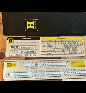 IWA 51455 Honeywell valve size computer slide chart 1970 Germany
