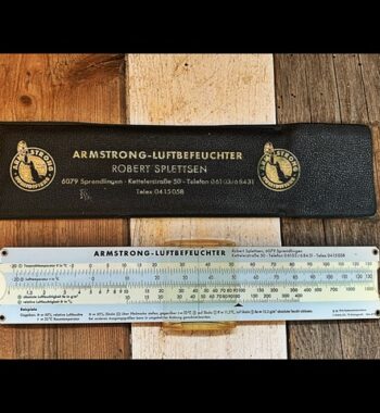 IWA 0756 Armstrong-Luftbefeuchter air humidifier slide rule 1970 Germany