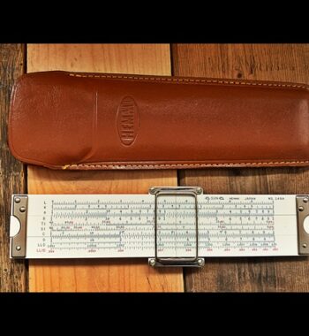 Pocket slide rule Sun Hemmi 149A sleeve 1960 Japan