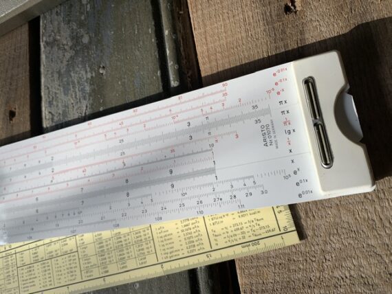 Aristo 1070 Multilog 62cm 25″ slide rule full set 1969 Germany - Image 6