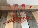 Beefeater Dry Gin lot 3x glasses 12x stirrer swizzle sticks 1980 England - Image 7