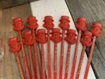 Beefeater Dry Gin lot 3x glasses 12x stirrer swizzle sticks 1980 England - Image 3