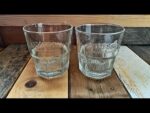Set of 2 Jameson Whiskey embossed glasses 1990 Ireland