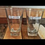 Set of 2 Jameson Whiskey tall mix glasses 2000 Ireland