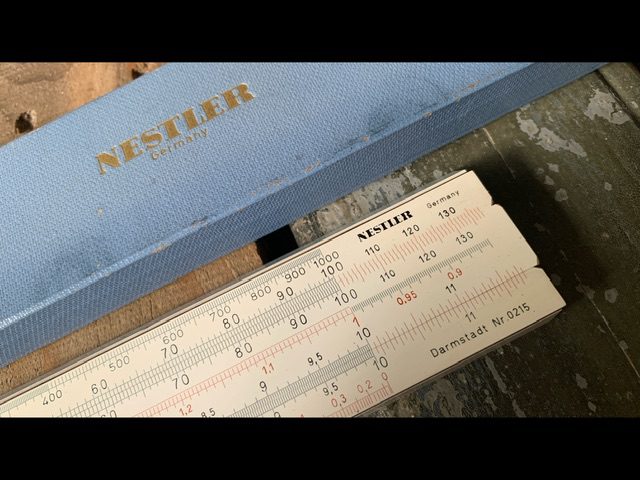 Nestler 0215 Darmstadt 55 cm 22" slide rule 1967 Germany Nestler 0215 Darmstadt 55 cm 22" slide rule 1967 Germany