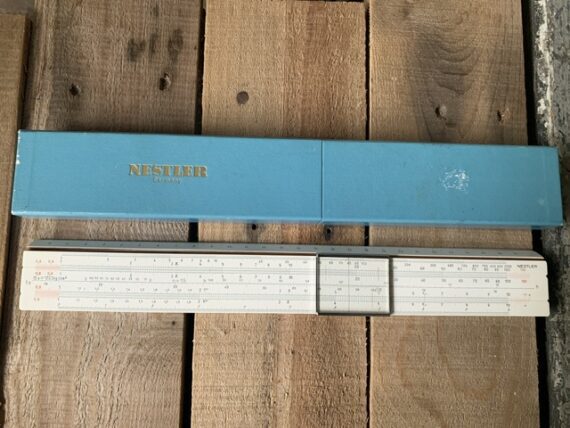 Nestler 0430 System Hoffmann Concrete slide rule in box 1955 Germany