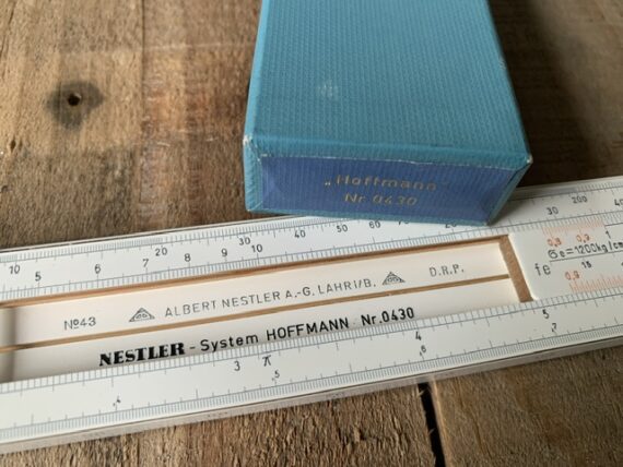 Nestler 0430 System Hoffmann Concrete slide rule in box 1955 Germany - Image 4