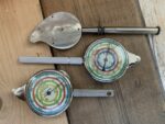 3x Map measuring wheel steel man tool 1970 Switzerland Germany - Image 2